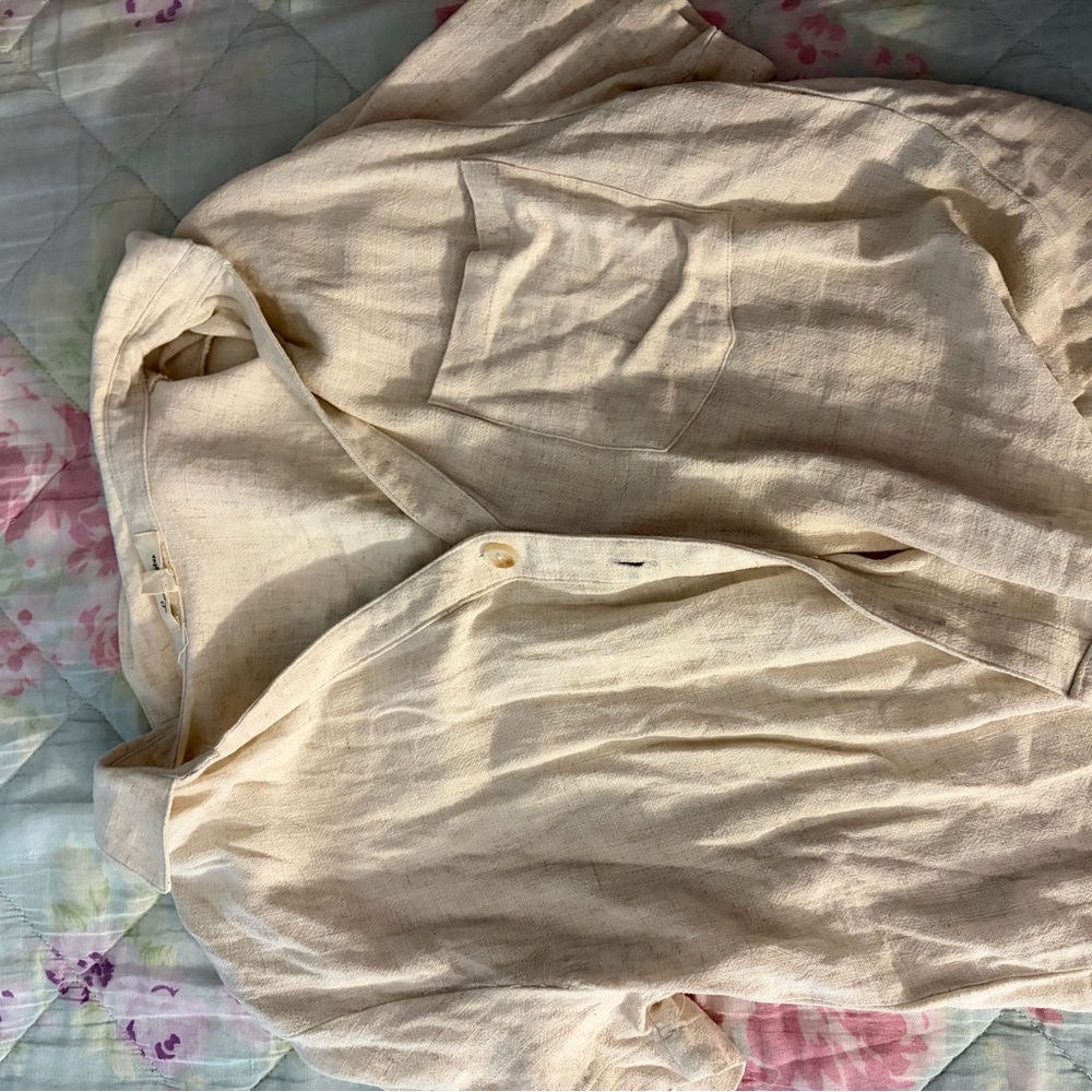 Love Notes Cream Textured Blouse